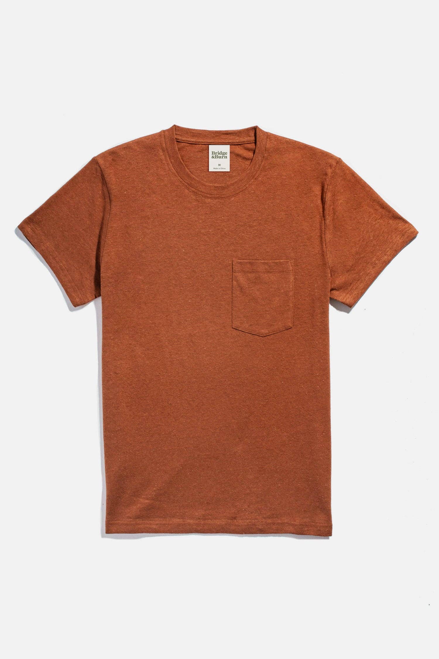 Organic Hemp Pocket Tee / Burnt Umber