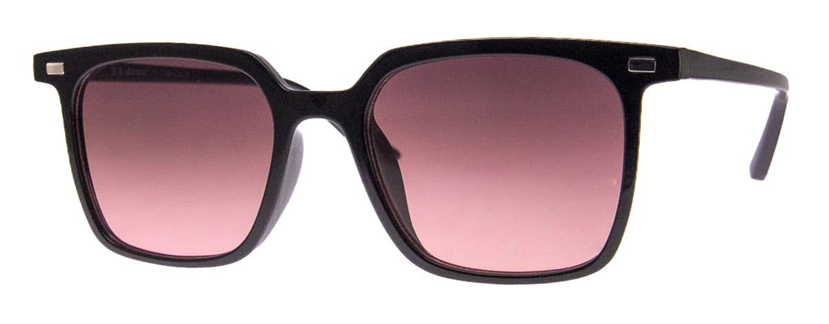 Leon Sunglasses in Black/Pink