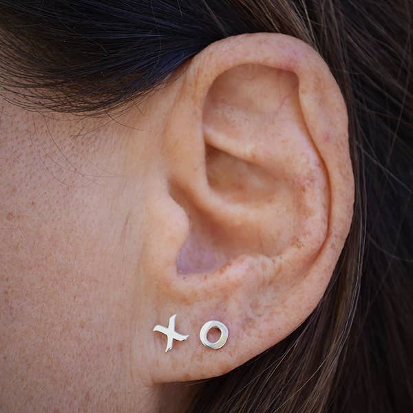 Sterling Silver XO Post Earrings