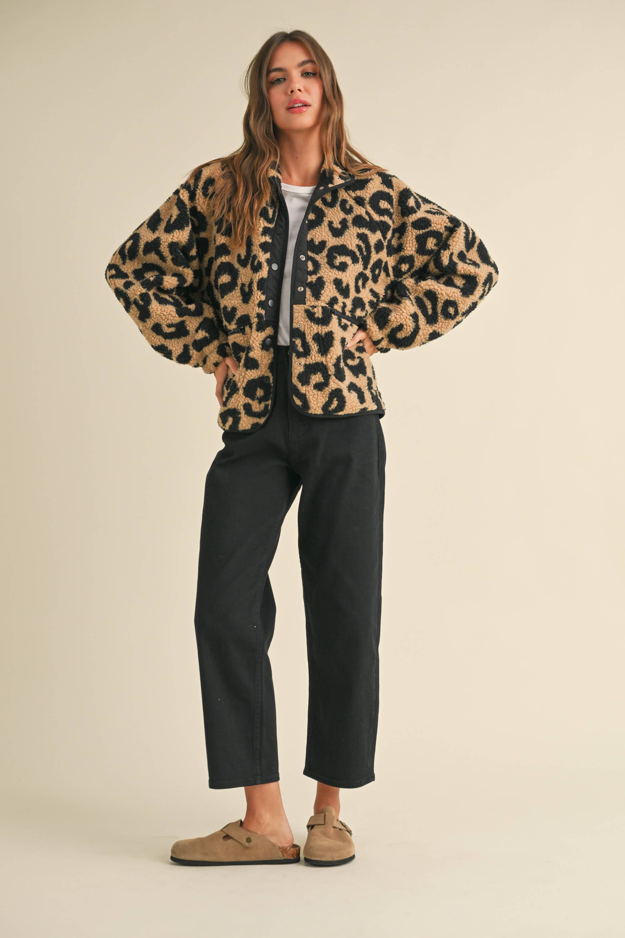 Leopard Sherpa Cozy Jacket