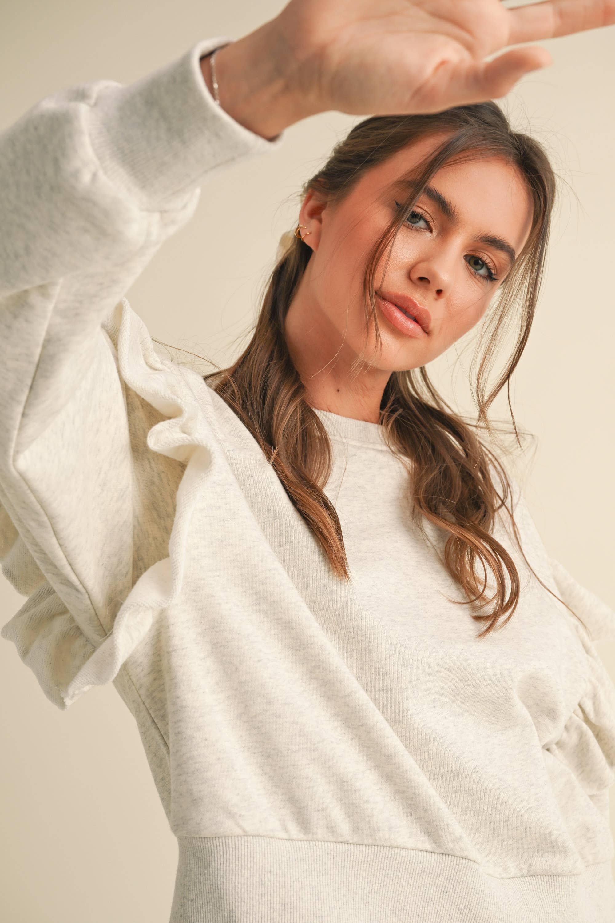 Rania Ruffled Sweatshirt