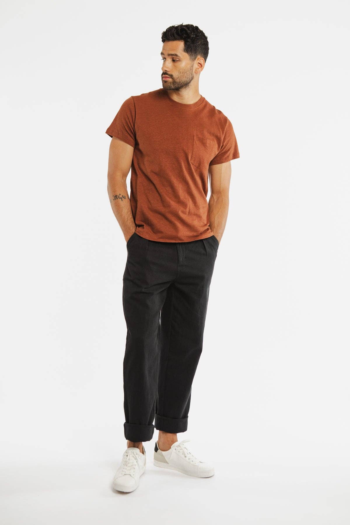 Organic Hemp Pocket Tee / Burnt Umber