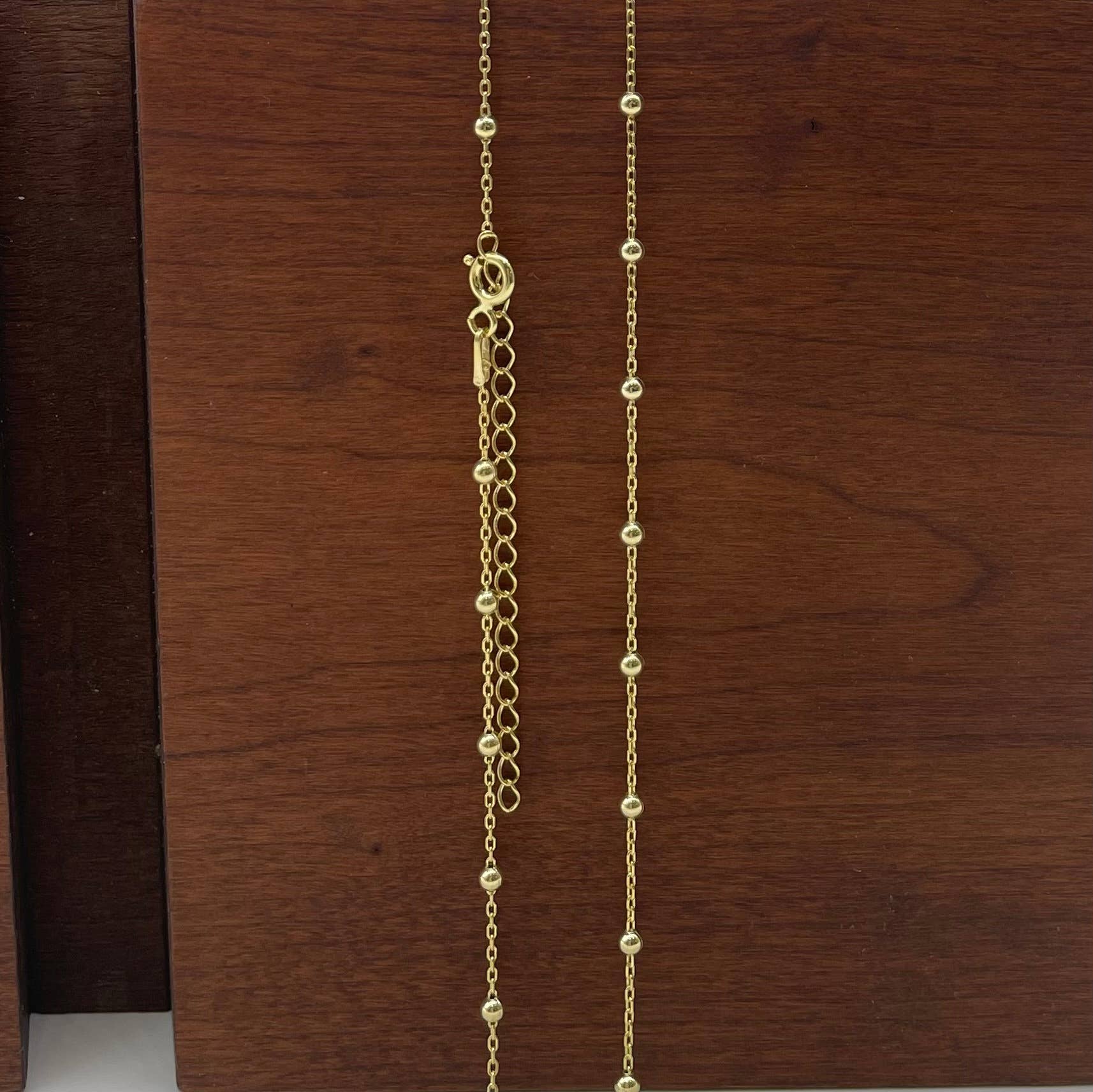 Vermeil 14K Gold Over Sterling Silver Satellite Necklace