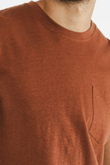 Organic Hemp Pocket Tee / Burnt Umber