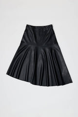 The Issa Skirt | Asymmetrical Faux Leather Skirt