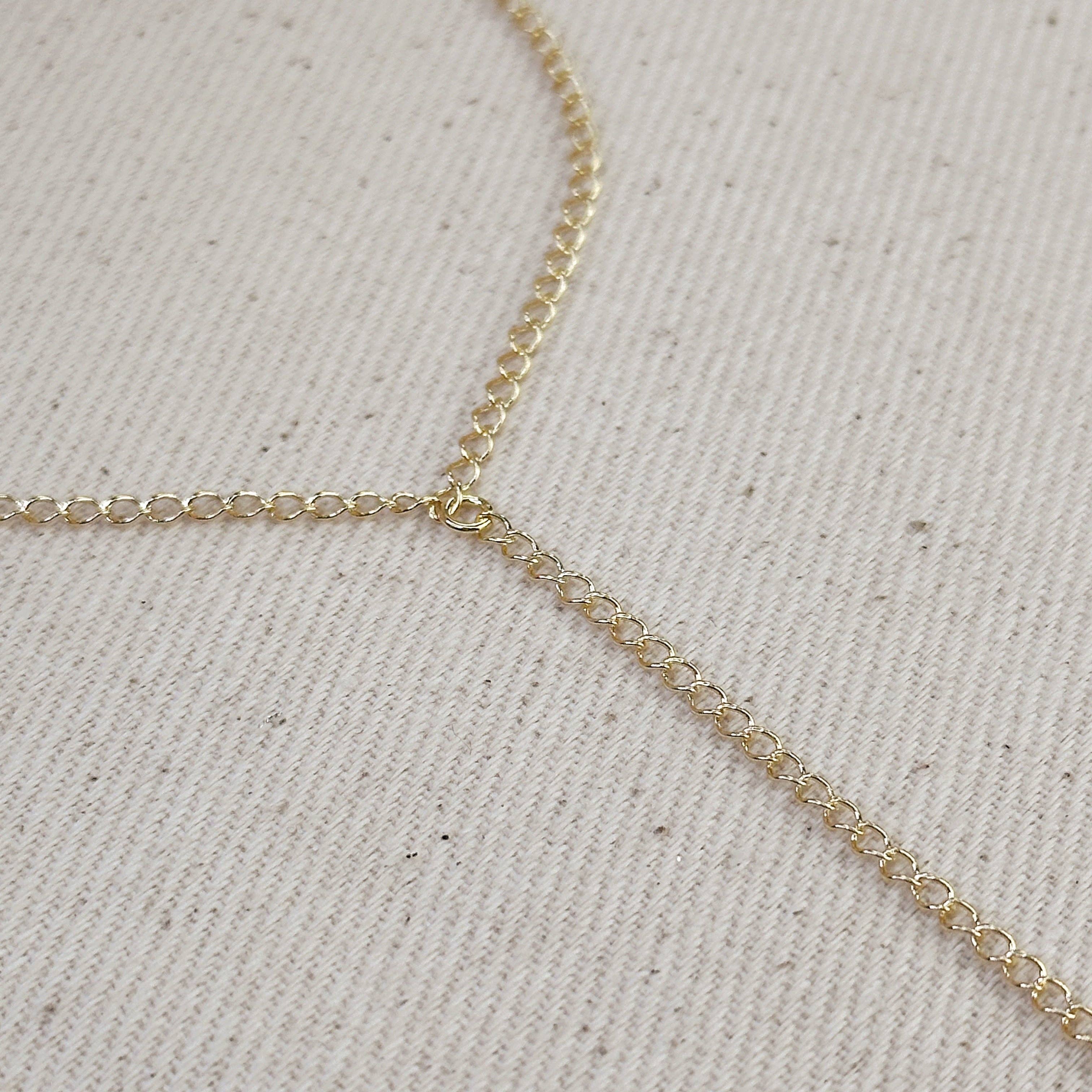 18k Gold Filled Plain Hand Chain