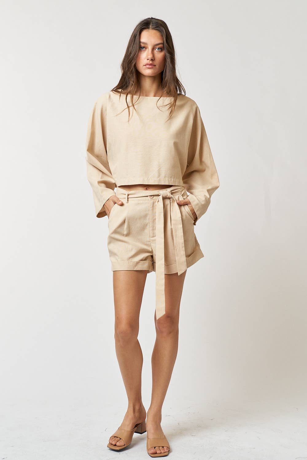 Lily Linen Tie Shorts