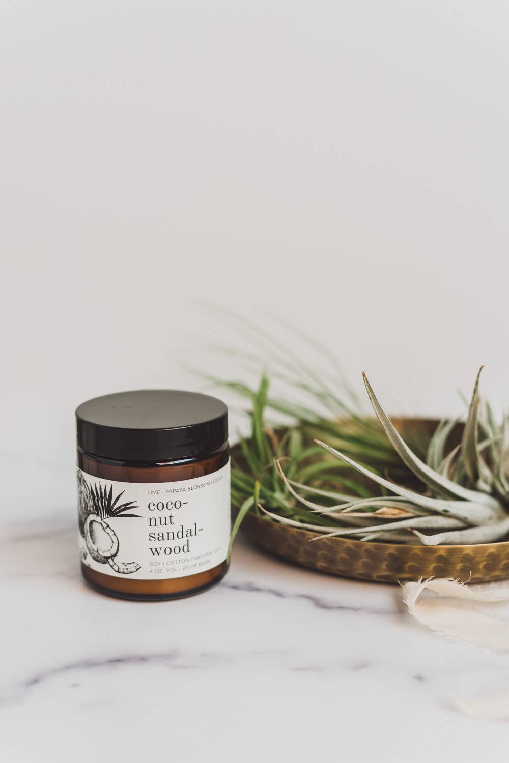 Coconut Sandalwood Natural Soy Candle 9 oz