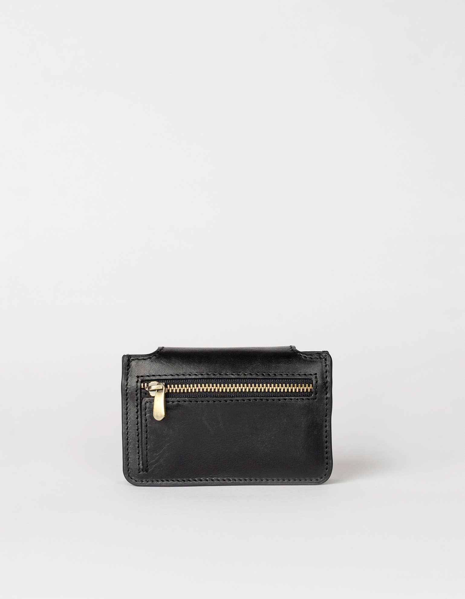 Harmonica Wallet - Black Classic Leather