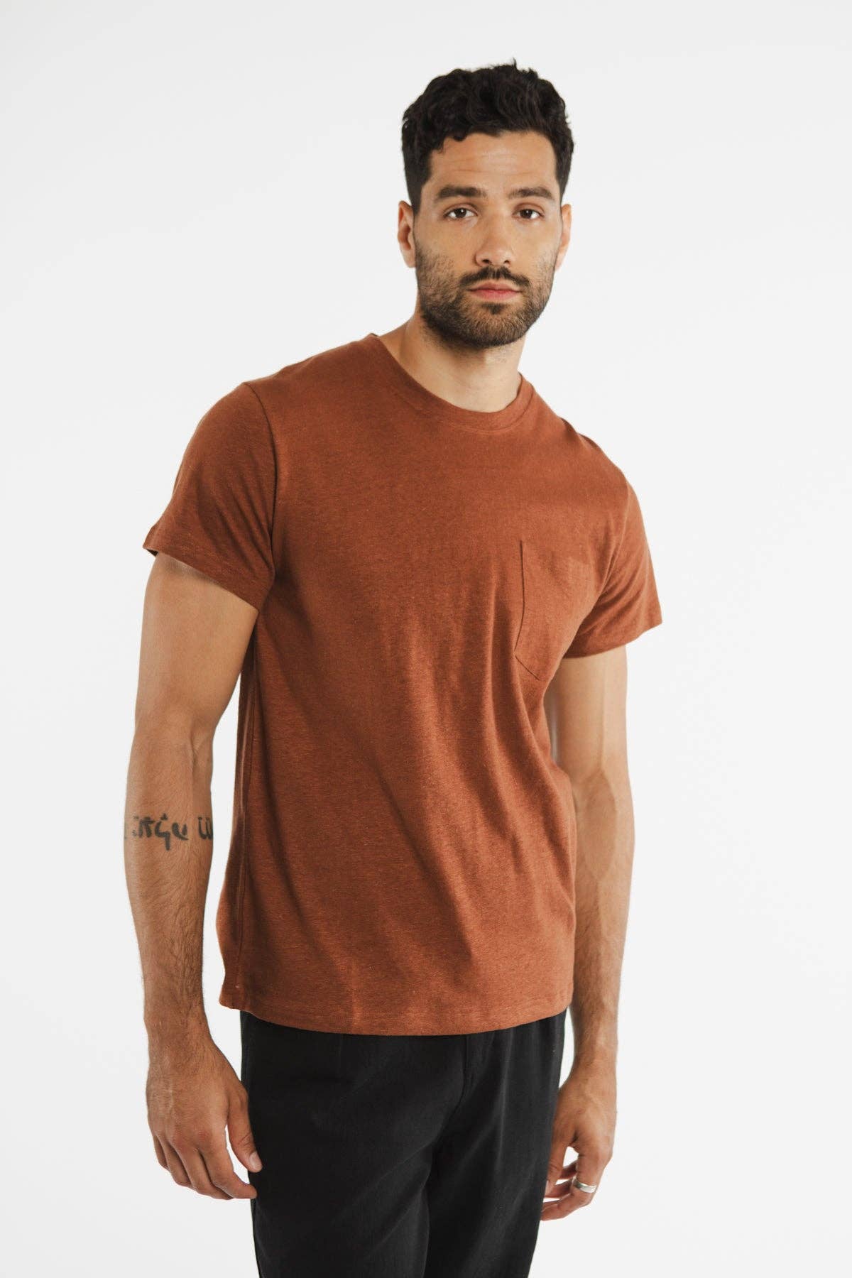 Organic Hemp Pocket Tee / Burnt Umber