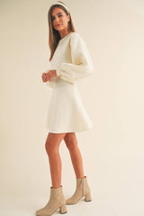 Briana Balloon Sleeve Sweater Dress