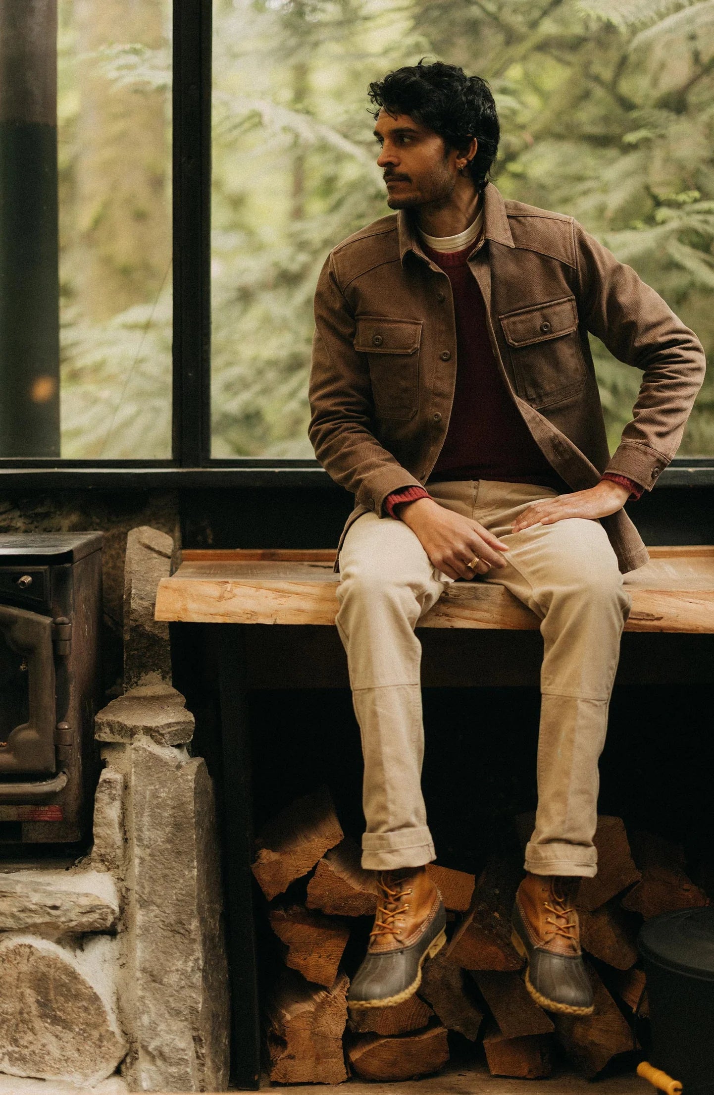 Taylor Stitch Shop Shirt in Aged Penny or Coal Chipped Canvas