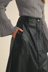 Pleather to Meet You Skirt