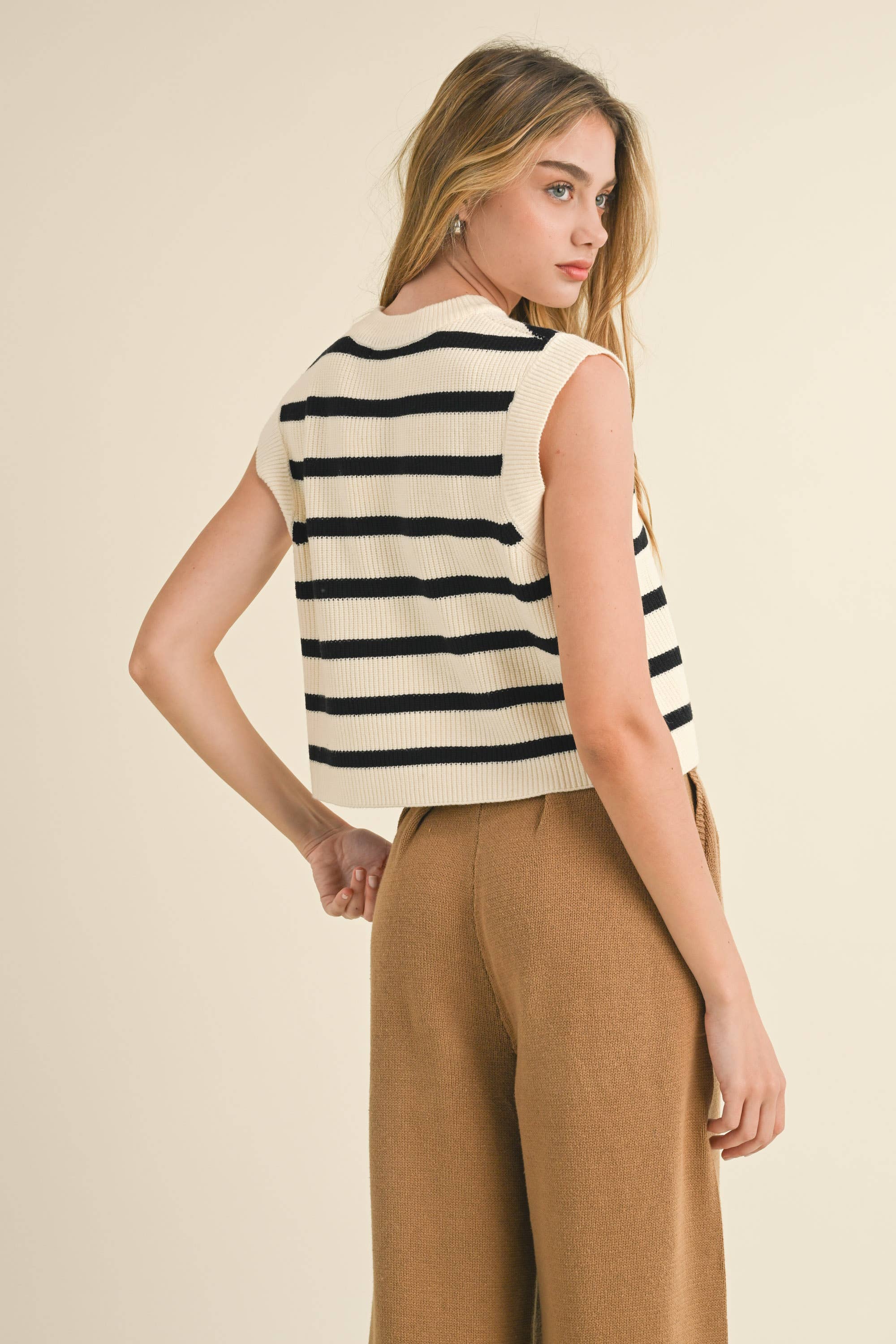 Anastasia Striped Sweater Vest