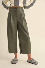 Penny Pleather Cropped Pants