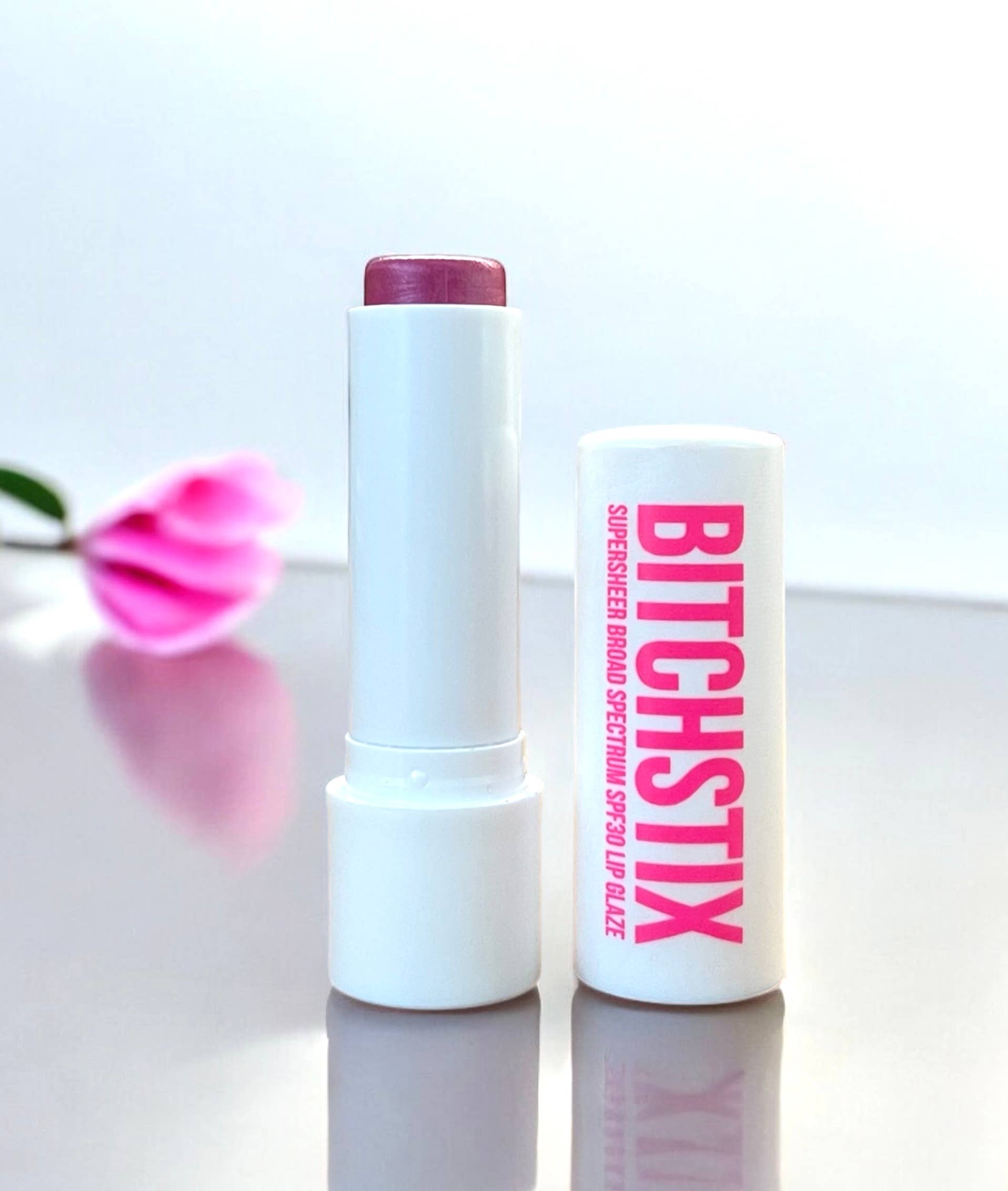 Bitchstix Supersheer Lip Glaze Petal Pink - SPF30 Broad Spectrum