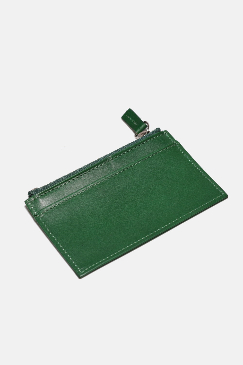 Zipper Leather Cardholder in Green, Yellow or Grey