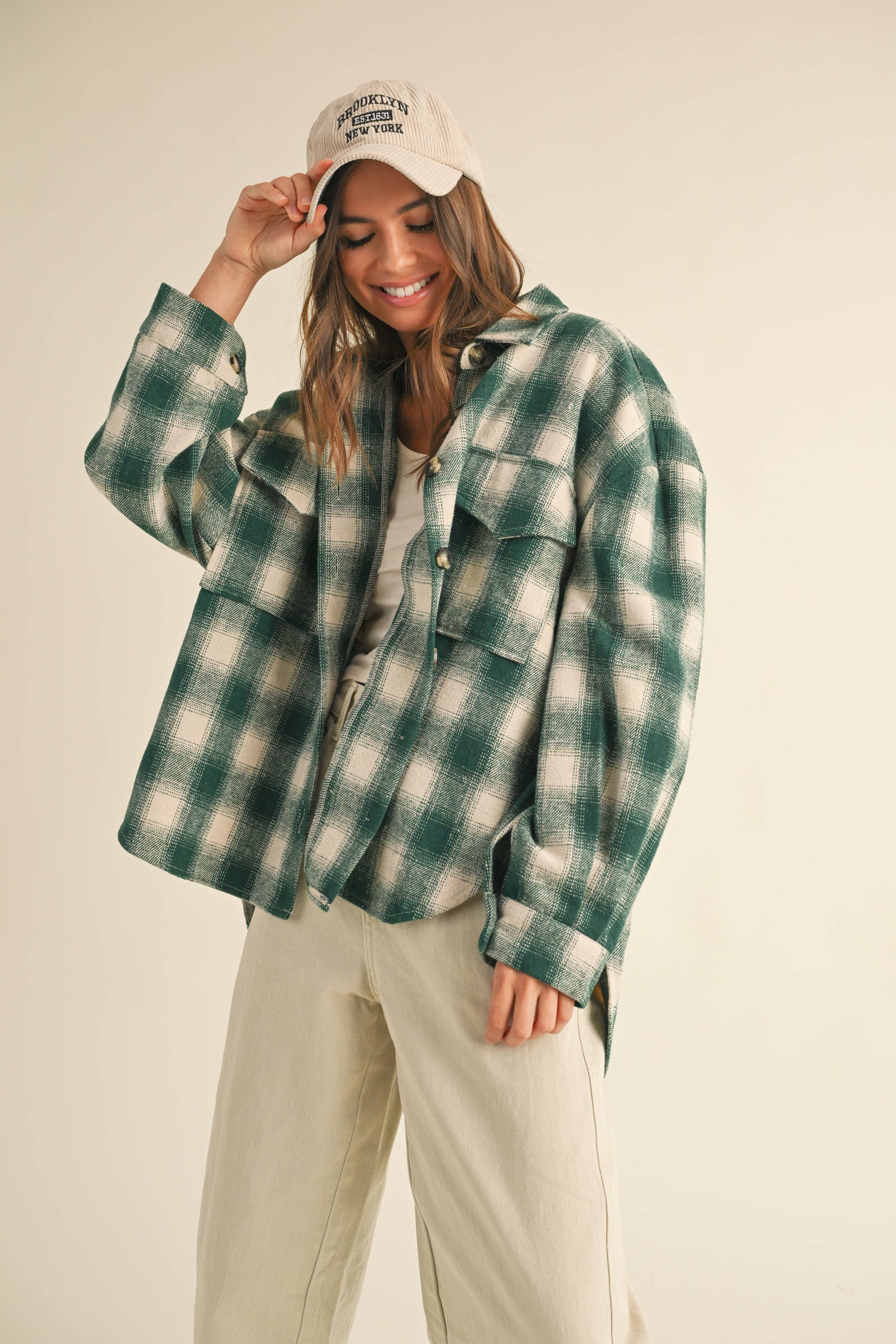 Jade Plaid Shacket