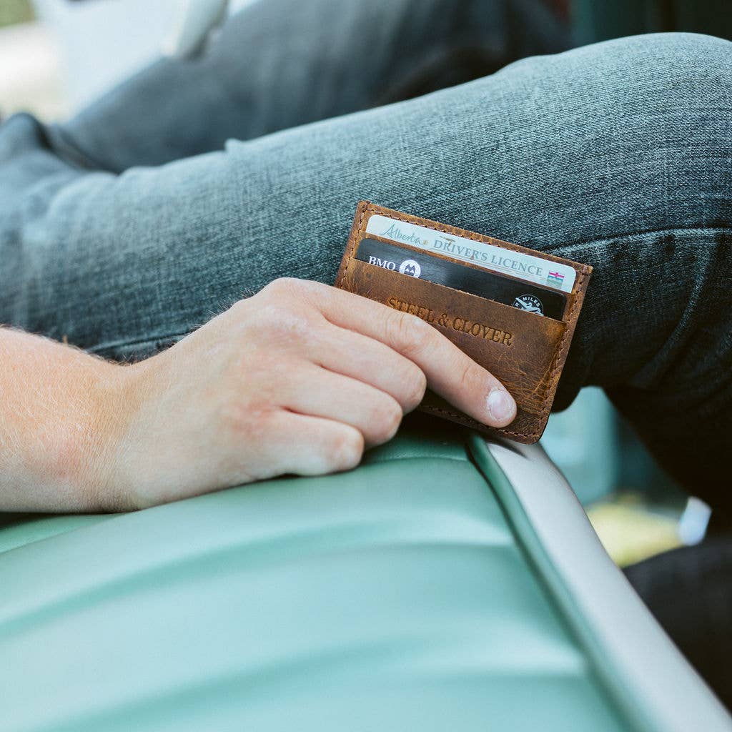 Flying Shot Leather Card Wallet