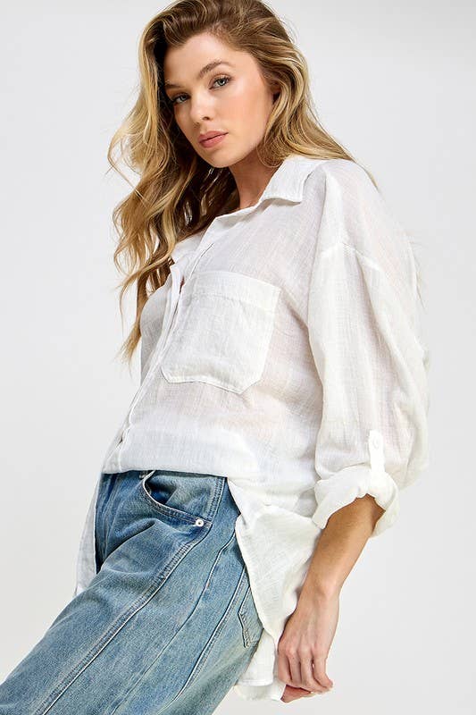 Lucy Loose Fit Button Down Shirt