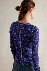 Free People Pretty Little Thermal in Navy