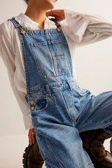 Free People Barrel Overalls