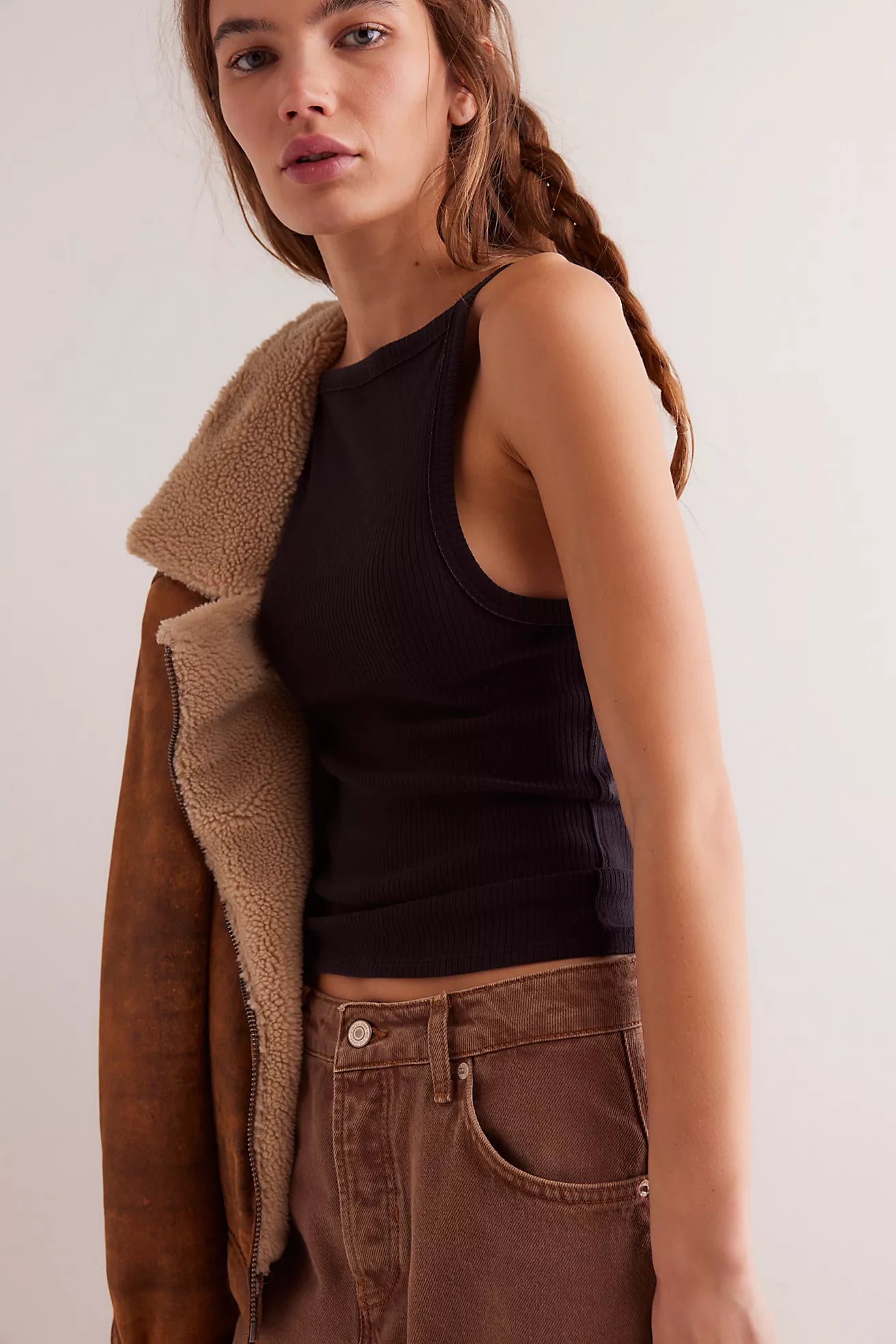 Free People Mia Tank in Black
