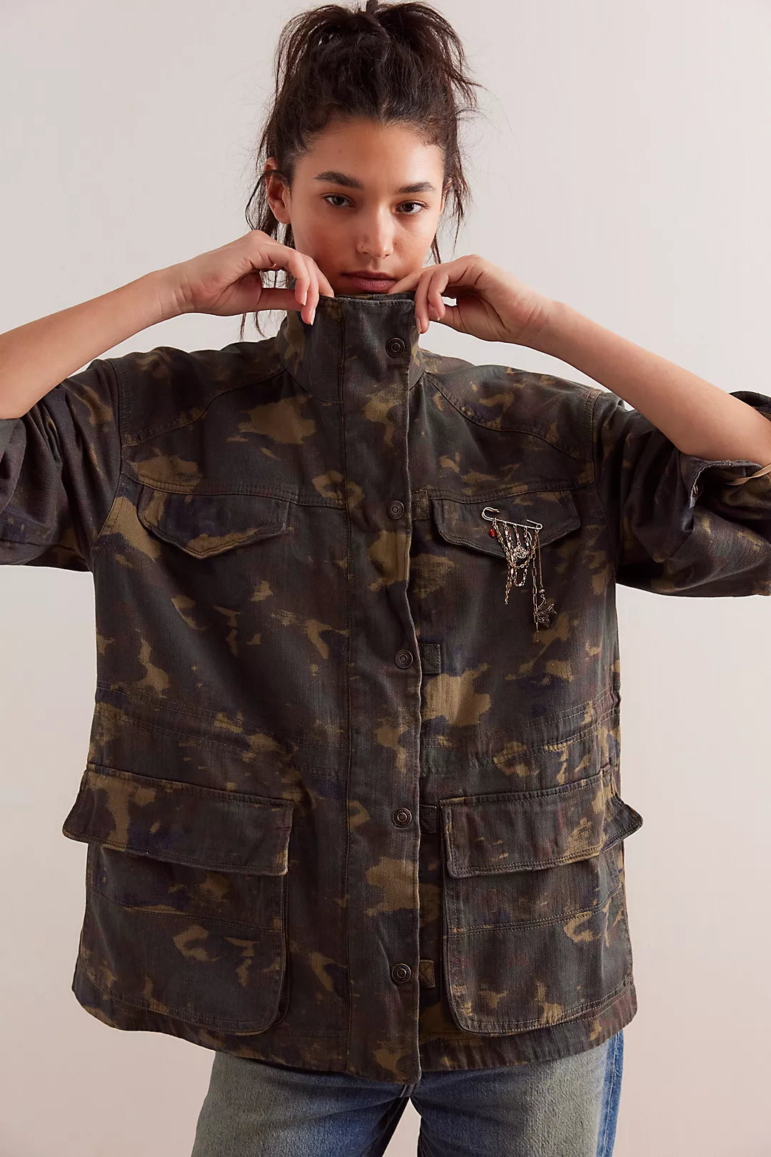 Free People Utility Camo Jacket