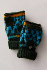 Free People Fairisle Mittens in Navy or Forrest