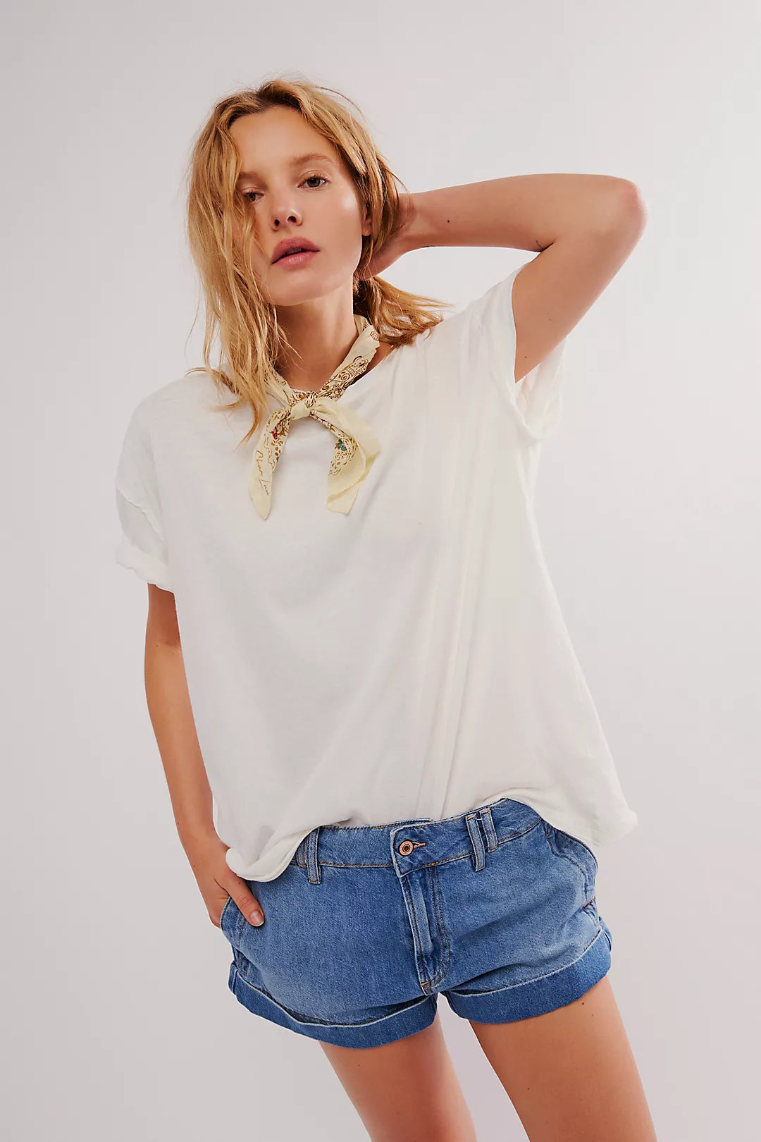 Free People Nina Tee in Ivory