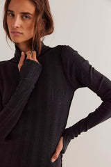 Free People Bryn Turtleneck in Black or Green