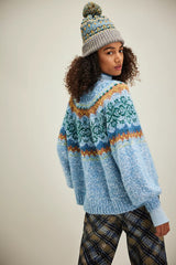 Free People Frost Sweater in Ice Blue