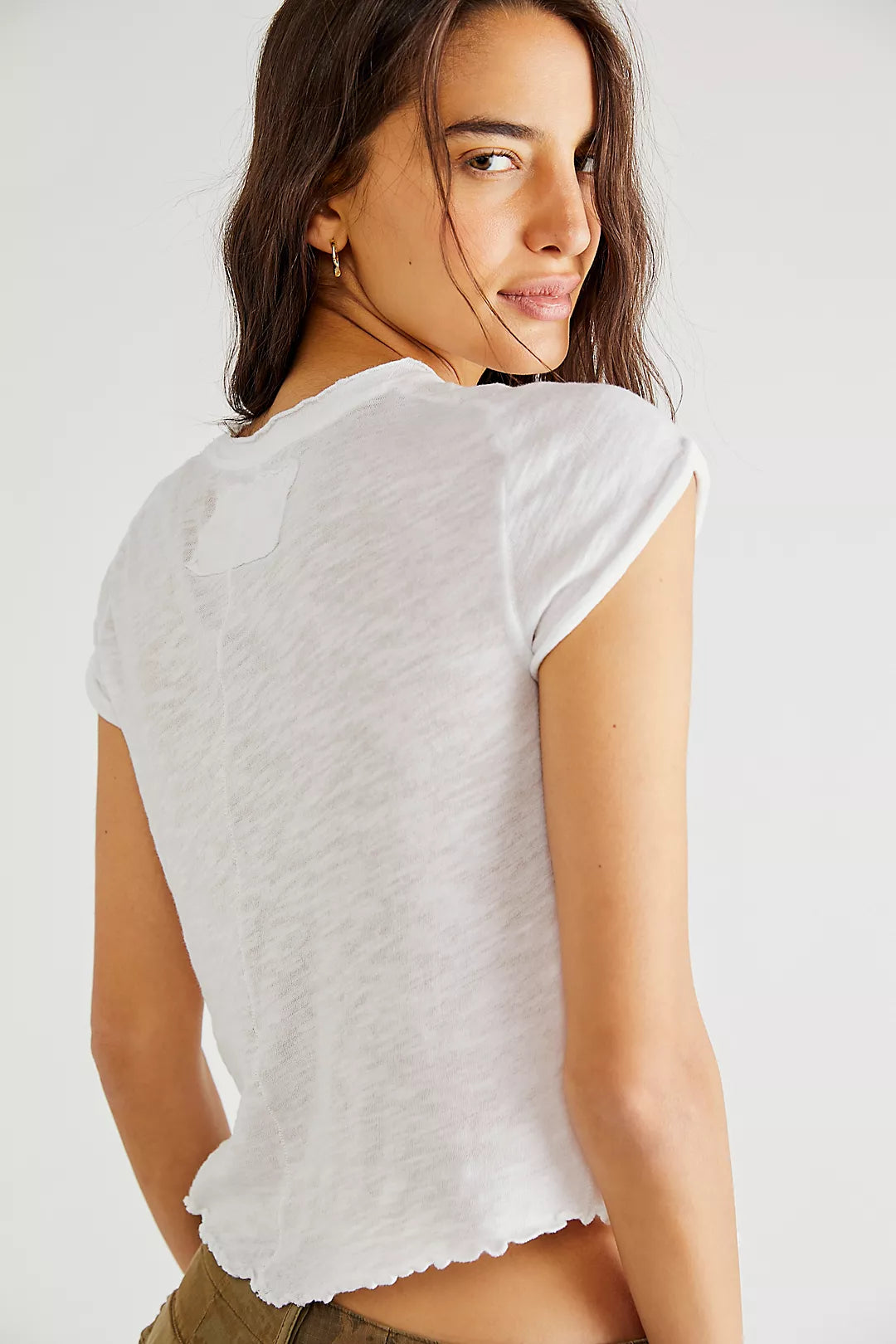 Free People Be My Baby White Tee