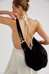 Free People Suede Sling Tote in Black