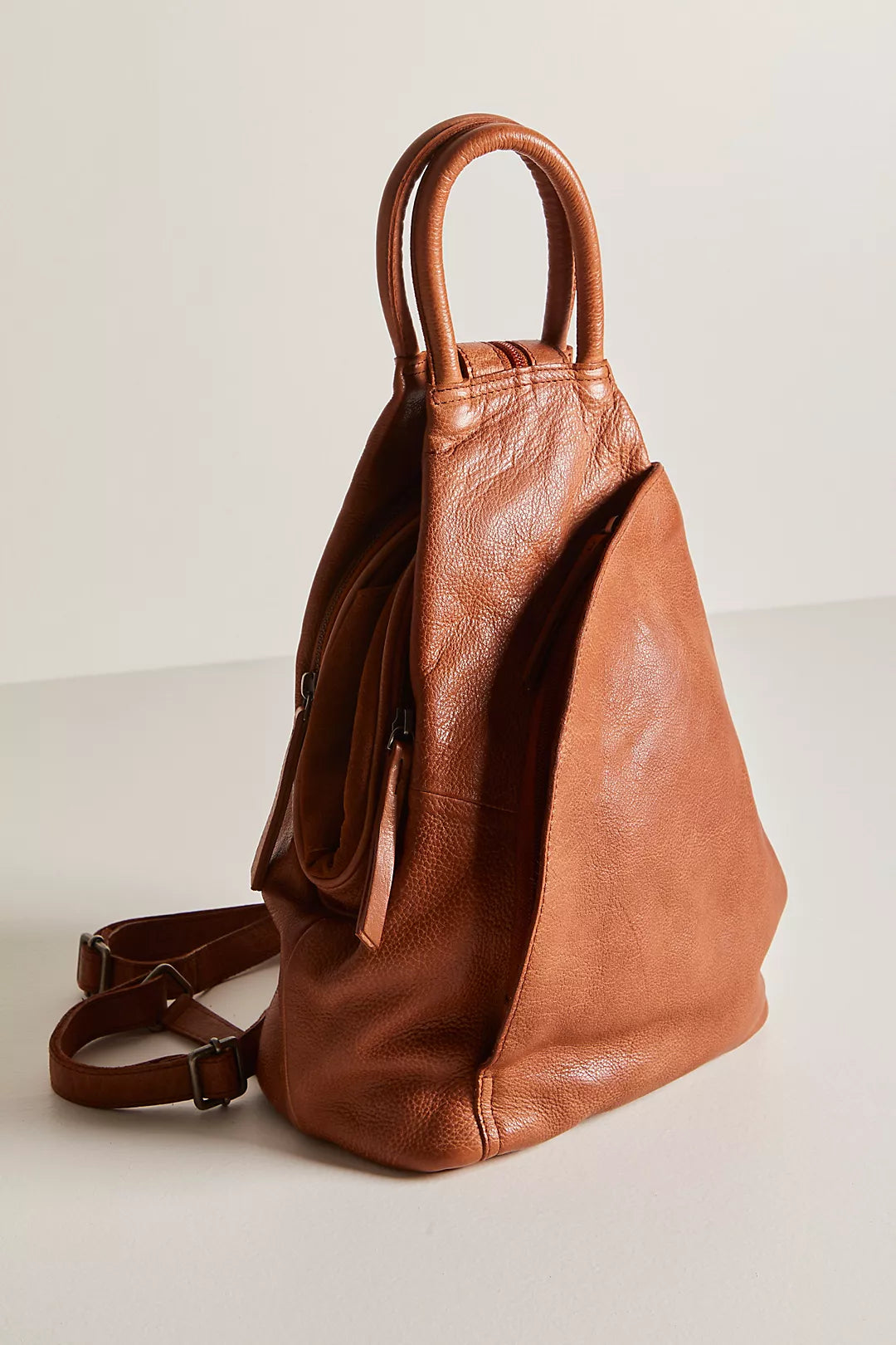 Free People Leather Soho Convertible Bag in Distressed Brown