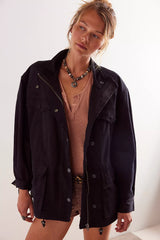 Free People Utility Jacket in Black