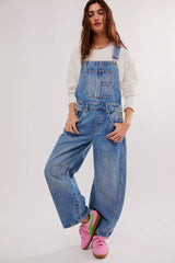 Free People Barrel Overalls