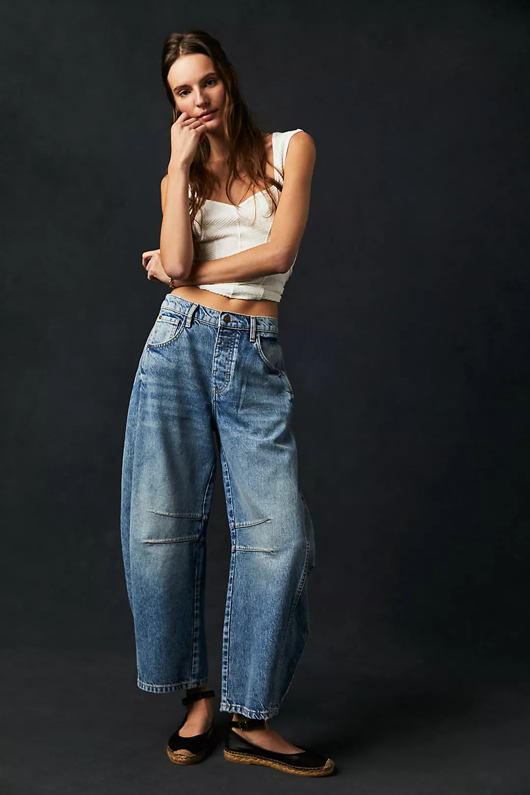 FP Barrel Jeans in Light Beam