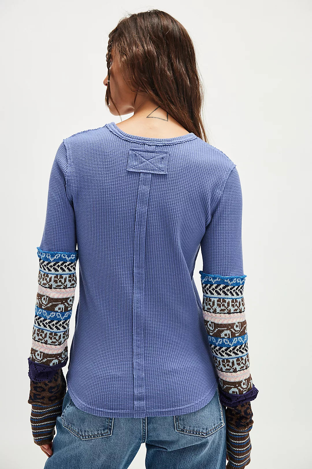 Free People All In Thermal Sweater Cuff in Indigo