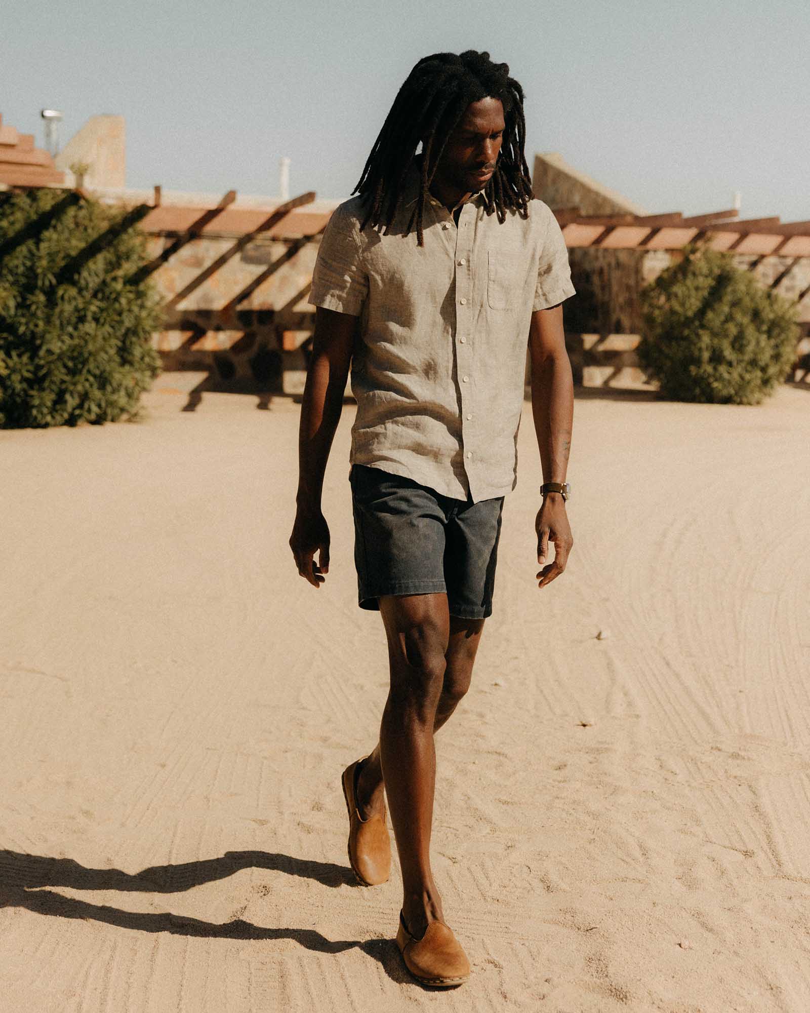 Taylor Stitch Camp Short in Navy Canvas