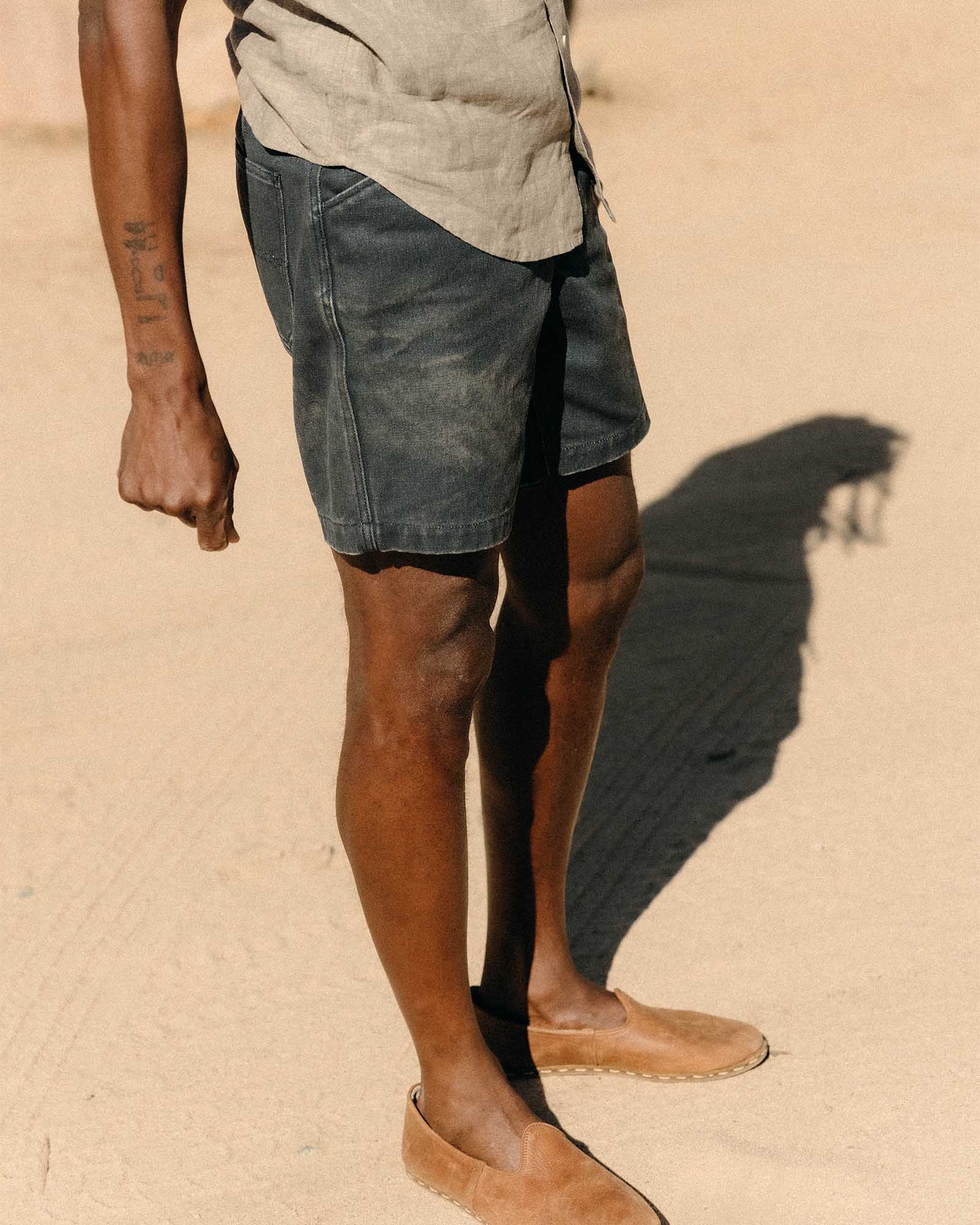 Taylor Stitch Camp Short in Navy Canvas