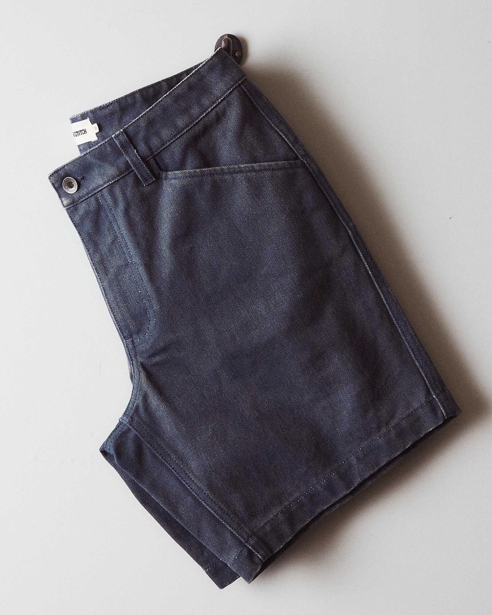 Taylor Stitch Camp Short in Navy Canvas