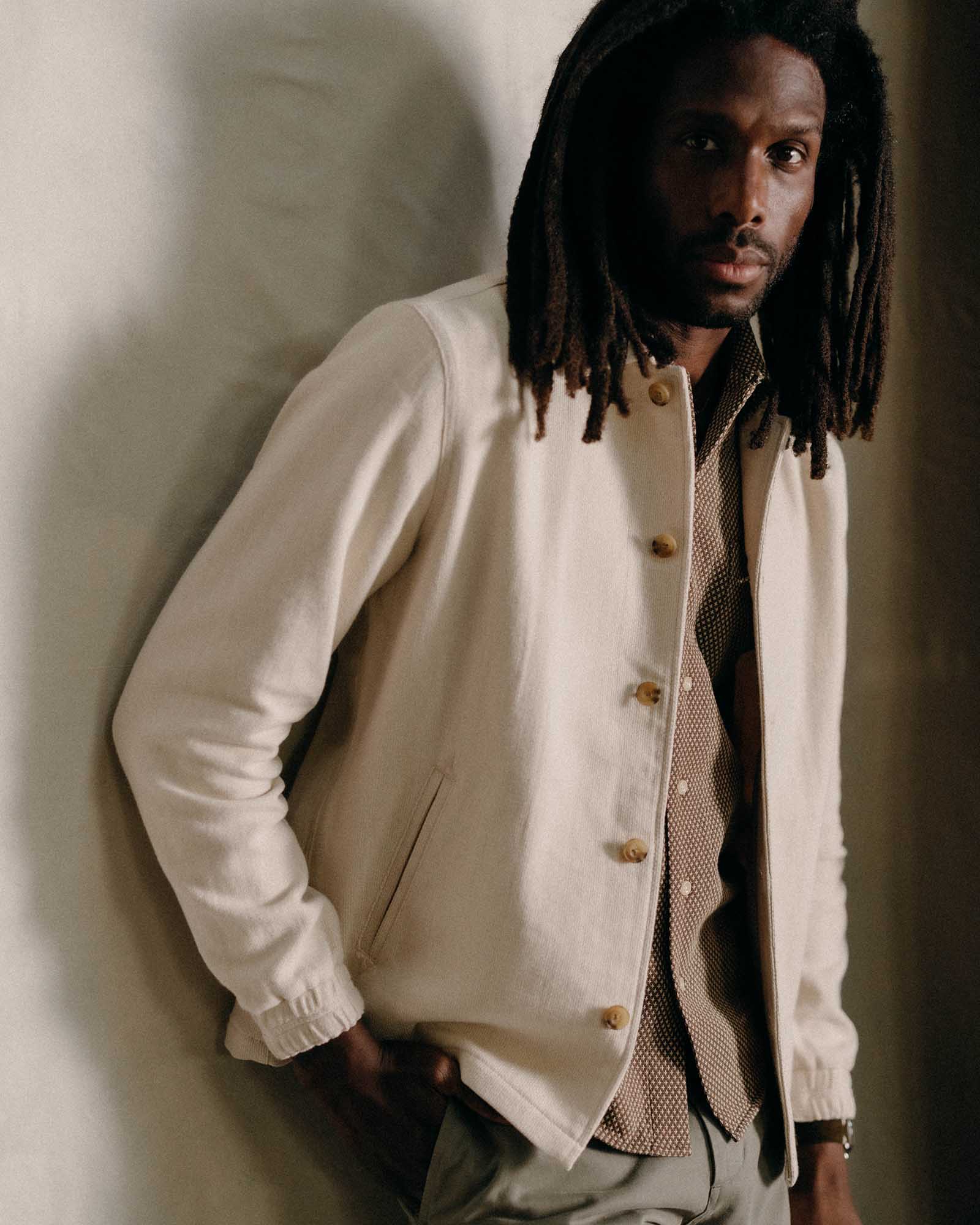 Taylor Stitch Crew Jacket in Seeded Natural Sashiko
