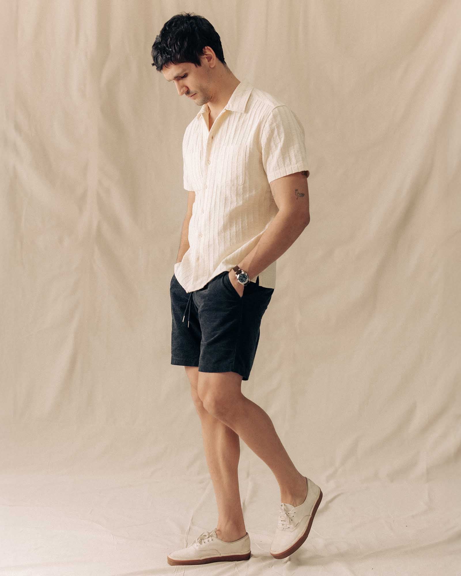 Taylor Stitch Apres Short in Heather Coal Pinchord