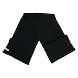 Lambswool Purl Scarf Black