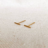 14kt Petite Bar Earrings