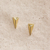 Faceted Triangle Studs