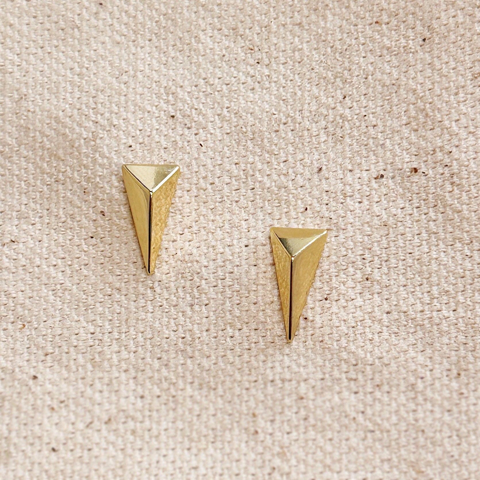 Faceted Triangle Studs