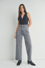 Eve Utility Jeans in Grey