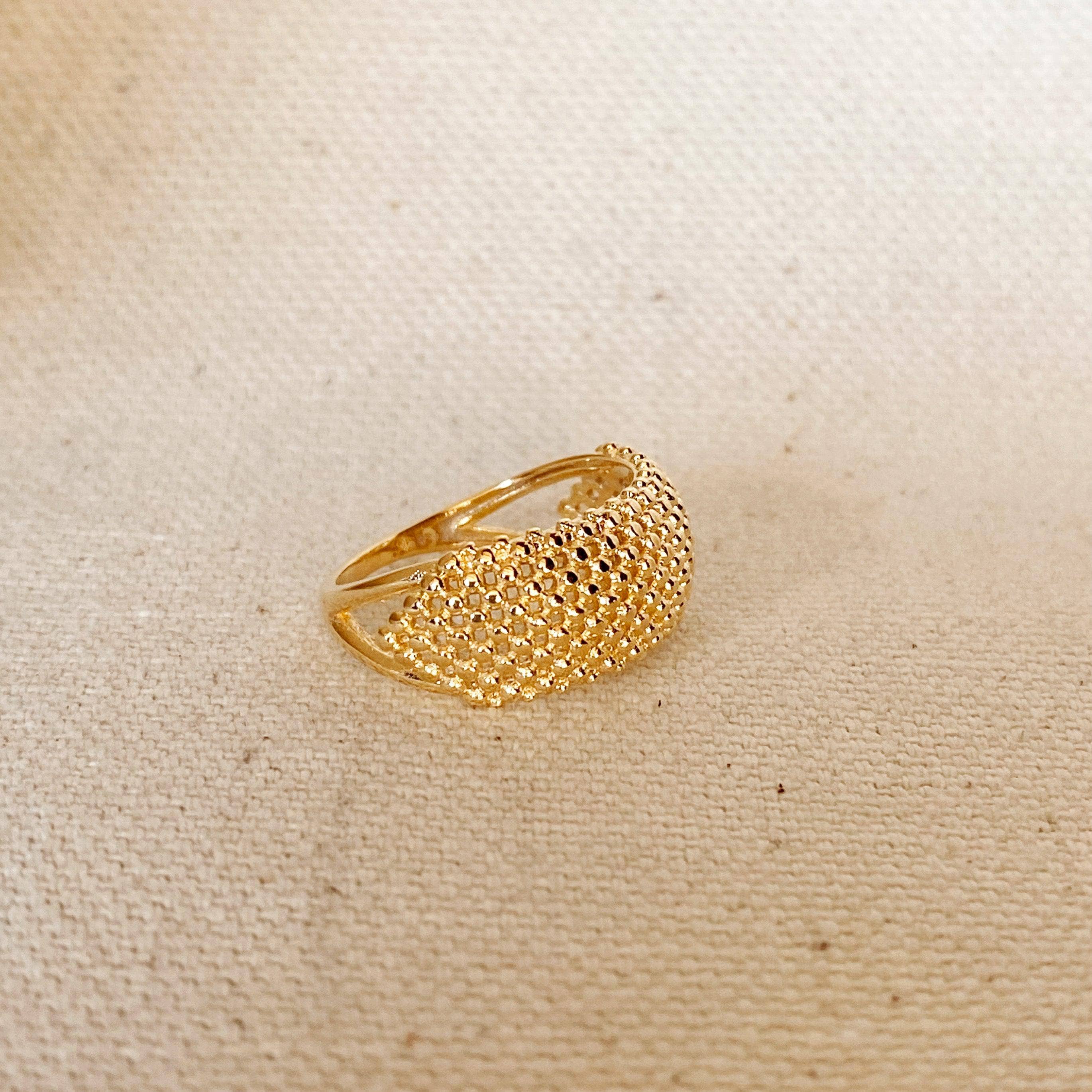 18k Gold Filled Cluster Ring